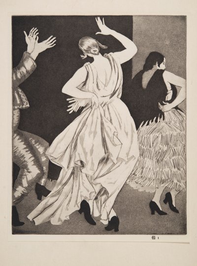 Spansk dansare nr 1, pub. 1923. av Laura Knight