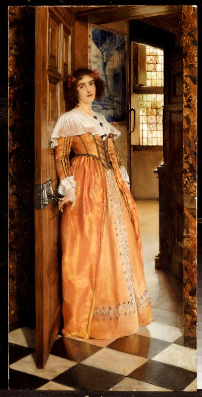 Vid dörröppningen, ca 1898 av Laura Theresa Alma Tadema