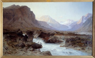 La Berarde i Oisans. Målning av Laurent Guétal (1841-1892) av Laurent Guétal