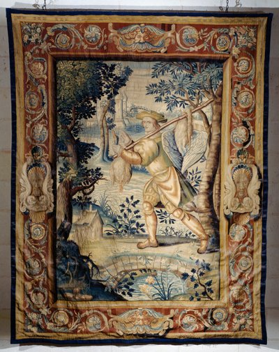 Spelbärare, gobeläng från serien Hunts of Francis I av Laurent Guyot