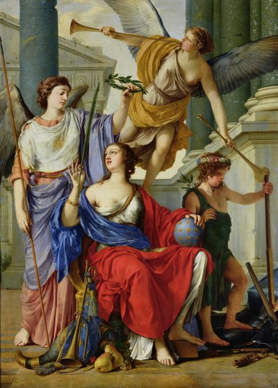 Allegori över regenten av Anne av Österrike (1601-66) 1648 av Laurent de la Hyre