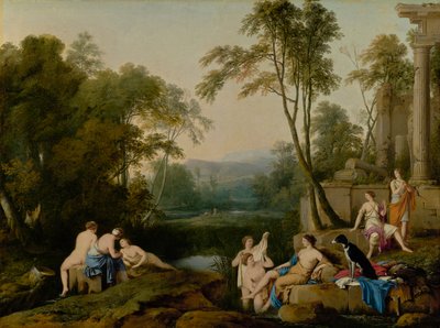 Diana och hennes nymfer i ett landskap, 1644 av Laurent de la Hyre