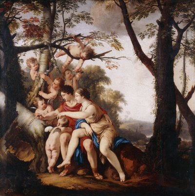 Angelica och Medoro av Laurent de la Hyre
