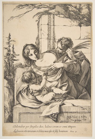 Helig familj med palm, 1639. av Laurent de la Hyre