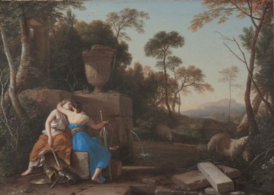 Kyssen av fred och rättvisa, 1654 av Laurent de la Hyre