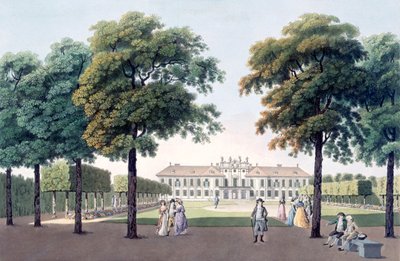 Utsikt över slottet Hetzendorf, Wien, 1790-talet av Laurenz Janscha