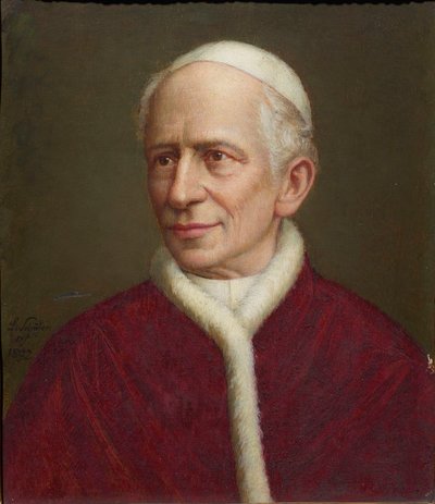 Porträtt av påven Leo XIII 1810-1903, 1892. av Laurenz Schäfer