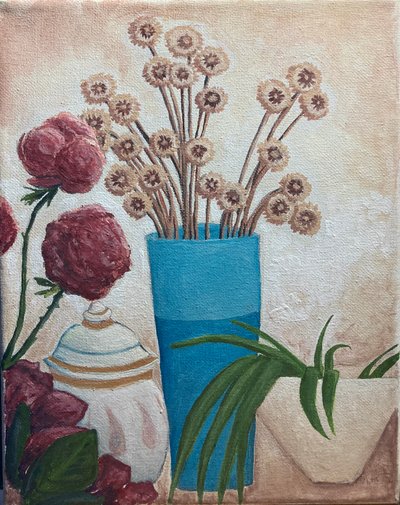 Still Light, ca 2019 (akryl på duk) av Laurie Michaels