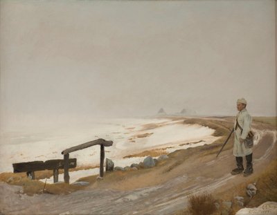 Dimmig vinterdag. Karrebæksminde av Laurits Andersen Ring