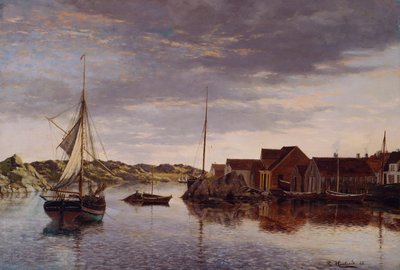 Fiskeby av Lauritz Haaland