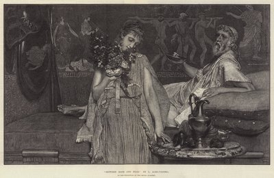 Mellan hopp och rädsla, i Kungliga Akademiens utställning av Lawrence Alma Tadema