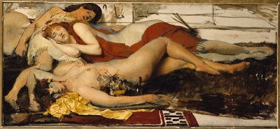 Utmattad Maenides, ca 1873-74 av Lawrence Alma Tadema
