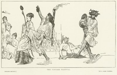 The Vintage Festival (gravyr) av Lawrence Alma Tadema