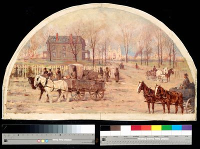 The Ogden Residence efter branden 1871 (olja på duk) av Lawrence Carmichael Earle