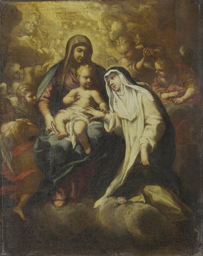 St Rose of Limas mystiska äktenskap av Lazzaro Baldi (attributed to)