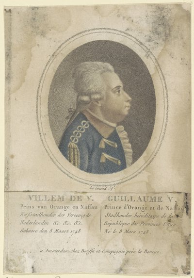 Porträtt av William V, Prins av Orange-Nassau av Le Grand