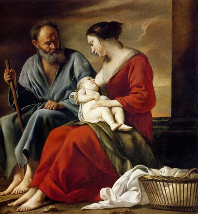 Le Nain - Resten av den heliga familjen av Le Nain Brothers