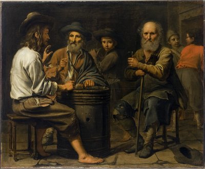 Mästare i processioner - bönder på en krog, 1640 av Le Nain Brothers