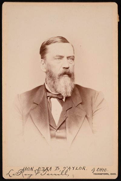 Porträtt av Ezra Booth Taylor 1823-1912, före 1896. av Le Roy and Terrill