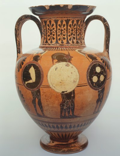Svartfigur amfora, 515-490 f.Kr. (keramik) av Leagros Group