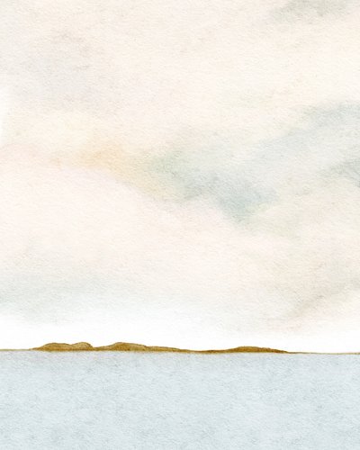 Morning View From The Dock 2, ca 2019 (akvarell) av Leah Straatsma