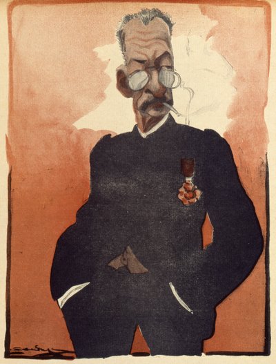 General Andre, fransk krigsminister, karikatyr från 