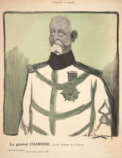 General Chanoine, tidigare krigsminister, illustration från 