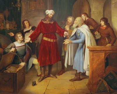 Leopold von Babenberg överlämnar sina skatter till medborgarna i Wien av Leander Russ