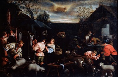 April från serien Årstiderna, sent 1500-tal eller tidigt 1600-tal av Leandro Bassano