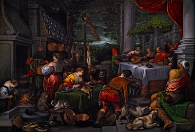 Lazarus och Dives, ca 1570 (olja på duk) av Leandro Bassano