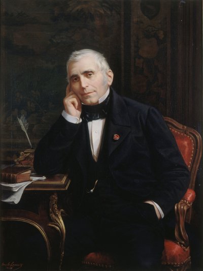 Porträtt av dramatikern och librettisten Eugène Scribe 1791-1861, 1863. av Lecomte Vernet