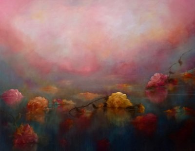 Roses Drift, 2025 (olja på duk) av Lee Campbell