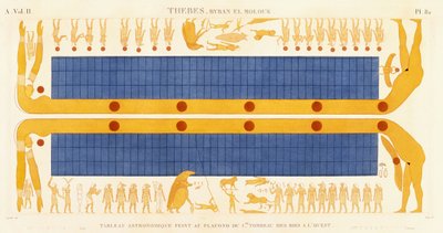 Thebe, Byban el Molouk, ca 1809-1812 (färgstick) av Legentil (after)