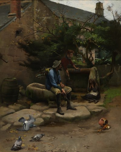 Broken Pot, ca 1895 (olja på duk) av Leghe Suthers