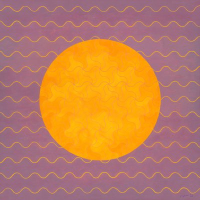 Summer Sunrise, 2022 (akryl på duk) av Leigh Glover