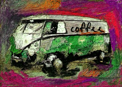 Vintage-kaffebuss av Lembayung senja studio [Vintage Poster]