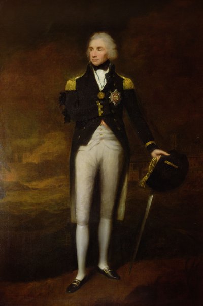 Porträtt av amiral Viscount Nelson (1758-1805) (olja på duk) av Lemuel Francis Abbott