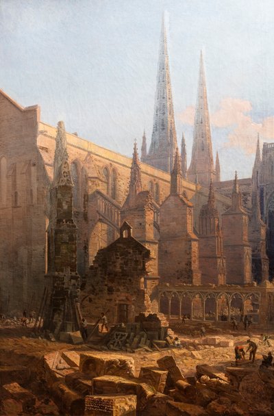 S:t Andrews katedral, rensning, detalj.1865 (olja på duk) av Leo Drouyn
