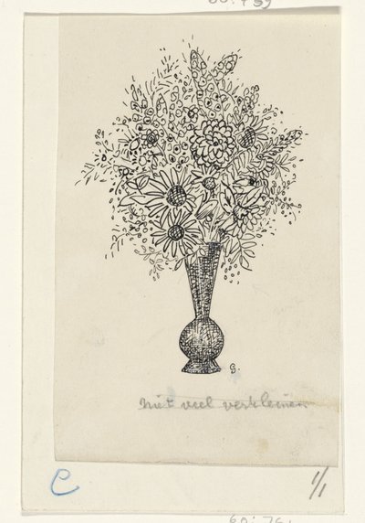 blomvas av Leo Gestel (signed by artist)