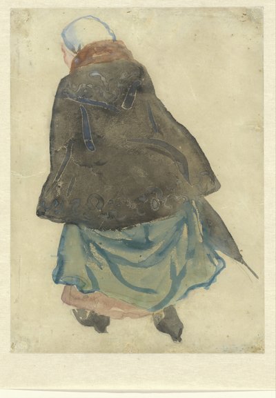 löpande kvinna av Leo Gestel (signed by artist)