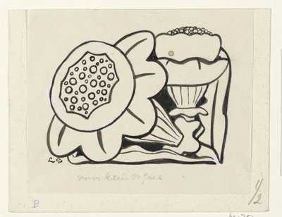 två blommor av Leo Gestel (signed by artist)