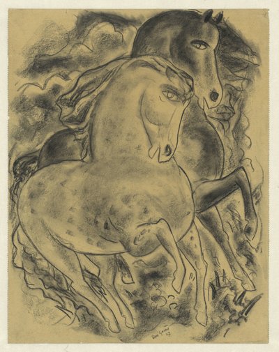 Två hästar av Leo Gestel (signed by artist)