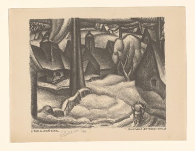 Zinnwald (Ertsgebergte) (originaltitel på objekt) av Leo Gestel (signed by artist)