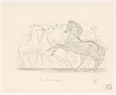 Flock hästar av Leo Gestel