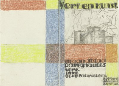 Maandblad Verf en Kunst van P.A. Regnault (Entwurf in Farbe) av Leo Gestel