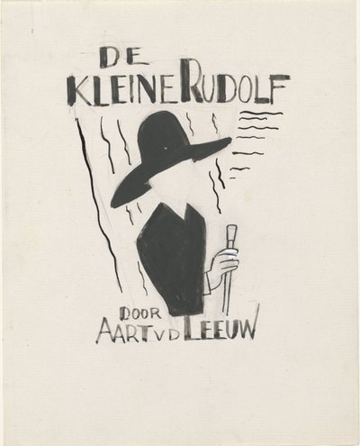 Design för bokomslag för: Aart van der Leeuw, De kleine Rudolf, 1930 av Leo Gestel