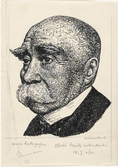 Porträtt av George-Eugene-Benjamin Clemenceau av Leo Gestel