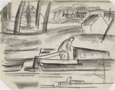 Skeppare vid rodret av Leo Gestel