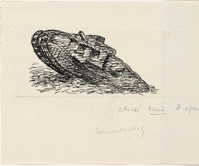 Tank kör uppför en kulle av Leo Gestel