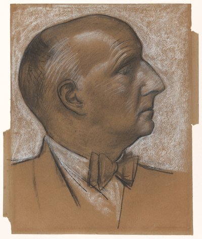 Självporträtt med fluga av Leo Gestel